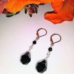 Lori Lori Jet Black Swarovski earrings